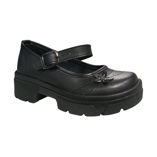 Escolar Peruano Niña Flor Plataforma Hebilla